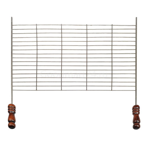 Сетка на мангал нержавеющая сталь с дер. ручкой 50х40см.