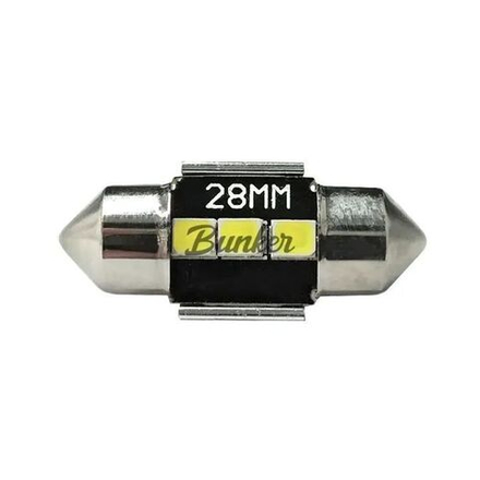 Светодиодная автомобильная LED лампа TaKiMi SJ-2835-3SMD 28mm,Белый,Не полярная,12V