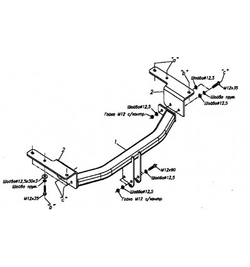 Фаркоп Oris на Jeep Grand Cherokee 99/5-2005, Dodge-Voyager (04/2001-2005) (паспорт и сертификат в комплекте,без электрики) 4810-A