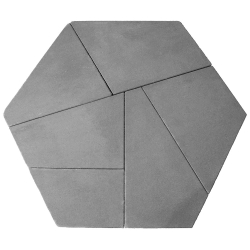Тротуарная плитка ОРИГАМИ - Стандарт Серый, комплект из 6 видов плит