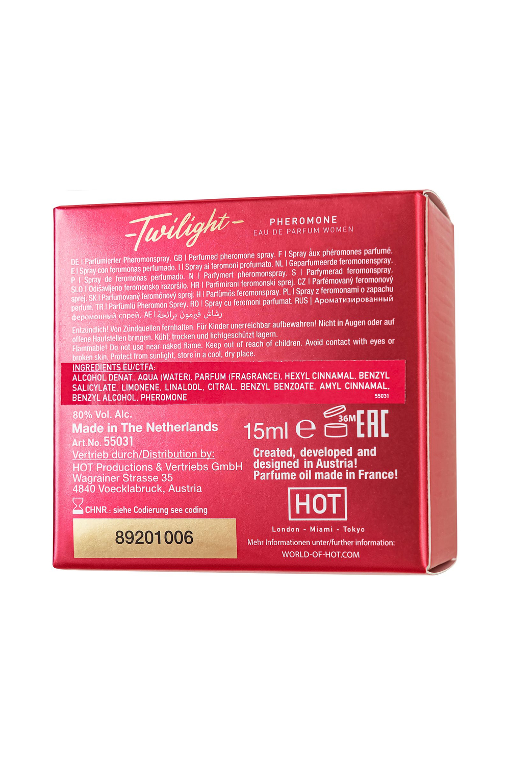 Духи с феромонами HOT Twilight, женские, 15 мл