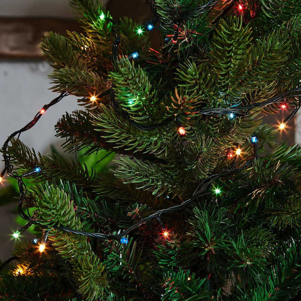 UDL-S0500-050-DGA MULTI IP20 MINI Гирлянда с контроллером. 5м. 50 миниламп накаливания. Разноцветный свет. Провод зеленый. TM Uniel.