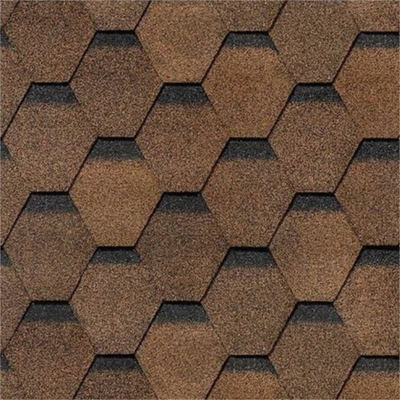 Гибкая черепица PIE EVROPA / KARAT/Шестигранник/Коричневый 3 м2 Дёке СГ