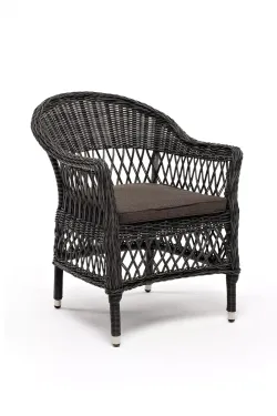 "Сицилия" плетеный стул из искусственного ротанга, цвет графит