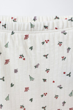 ZARA ЛЕГИНСЫ С ПРИНТОМ «ДЕРЕВЬЯ», ЭКРЮ