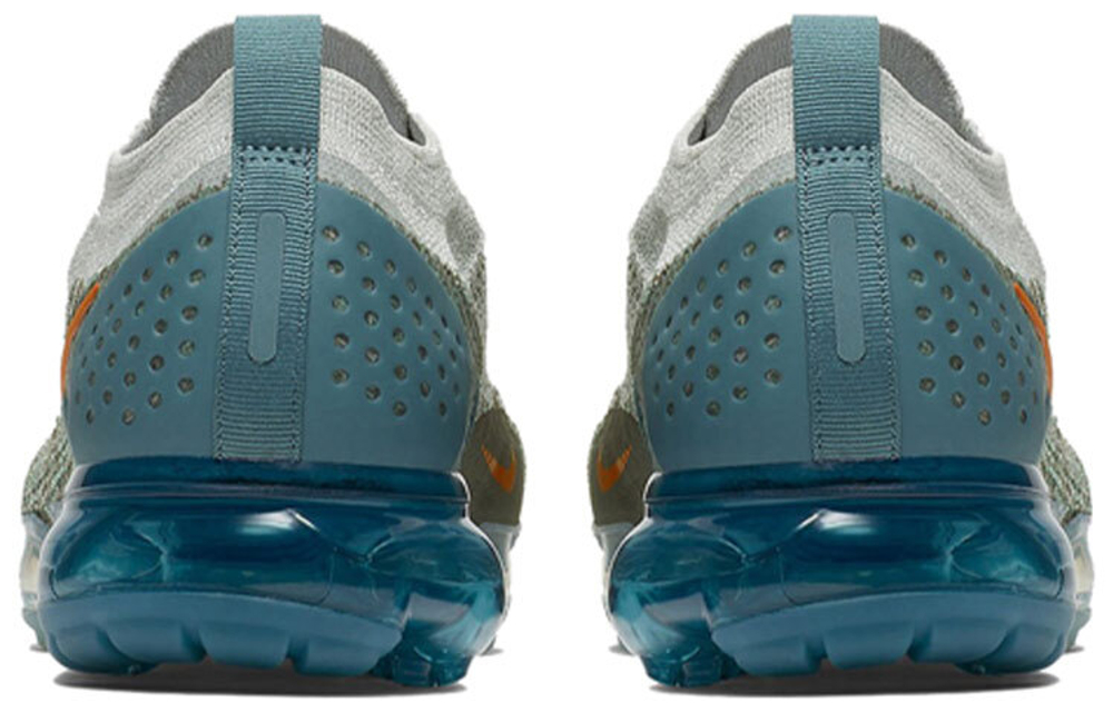 Кроссовки Nike Vapormax Moc 2 Light Silver Campfire Orange Celestial Teal (Женская размерная сетка)