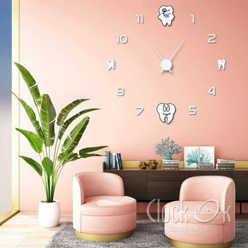 Настенные 3D часы Зубики