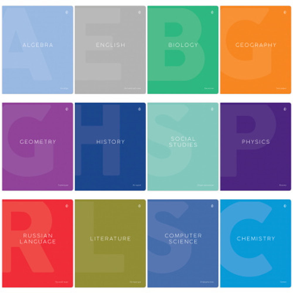 Комплект (12 шт.) предметных тетрадей 48л. Greenwich Line "Color theory", матовая ламинация, выборочный УФ-лак, 70г/м2