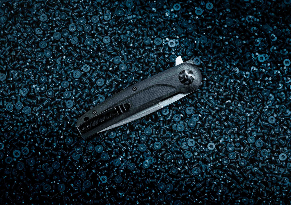 Складной нож Biker Z N690 StoneWash Black G10