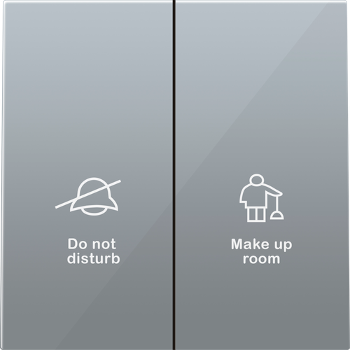 Клавиша 2-я с символами DND/MUR, алюминий, серия R98