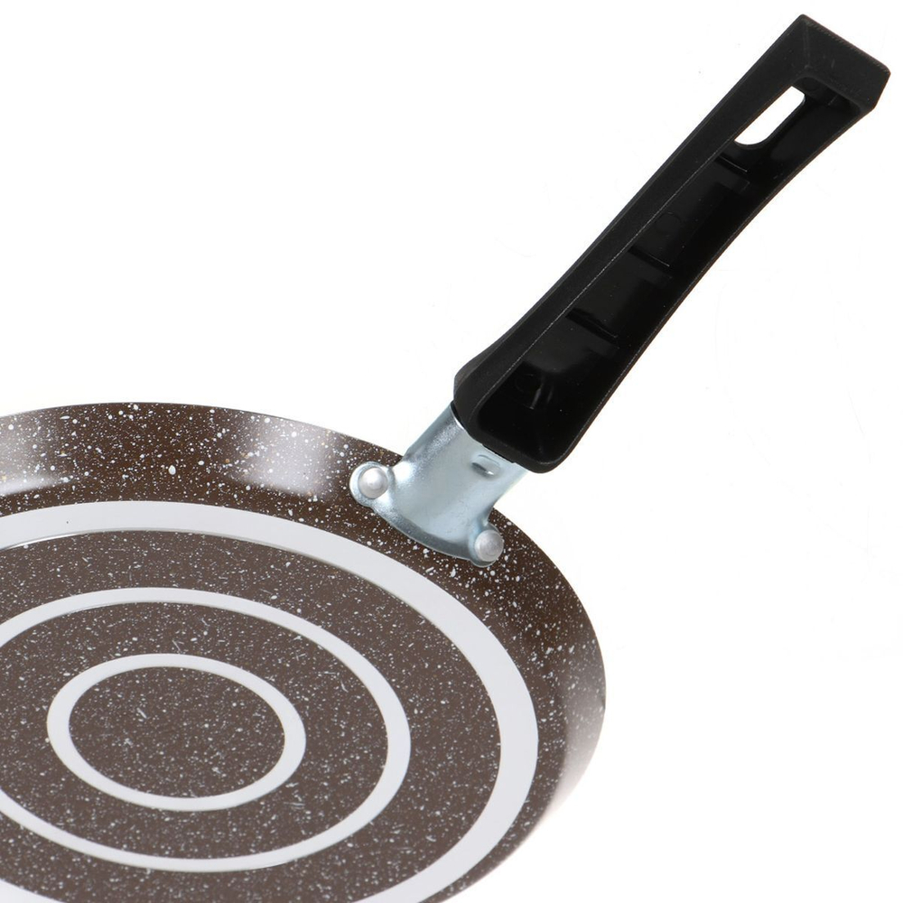 Блинница алюминий, 22 см, антиприг, Daniks, Олимп, корич, JD-PM-22-BR