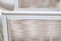 "Сан Ремо" кресло плетеное из роупа садовое, каркас алюминий белый, роуп бежевый, ткань бежевая