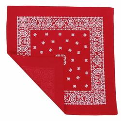 Бандана красная с белым мелким огурцом (133)
