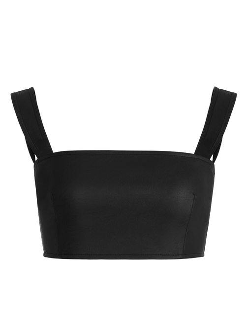 Топ-лиф из экокожи, черный