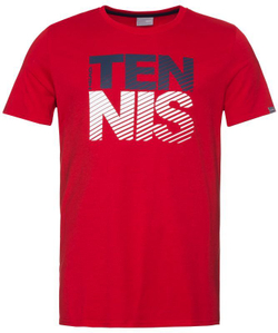 Футболка для мальчика теннисная Head Club Chris T-Shirt JR - red