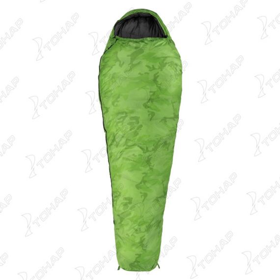 Спальный мешок пуховый PREMIER 210х80см (t-20C) зеленый (PR-SB-210x80-G)
