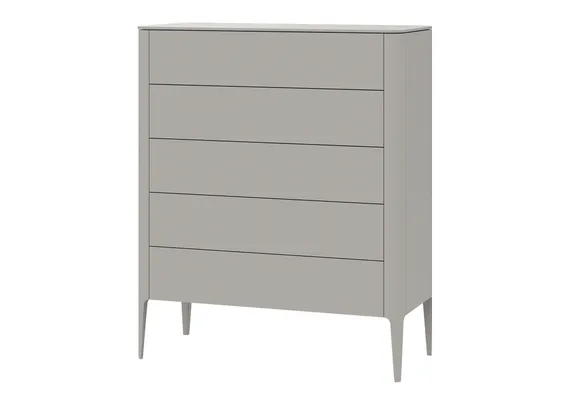 Комод Type 5 ящиков ширина 100 см (серо-бежевый)