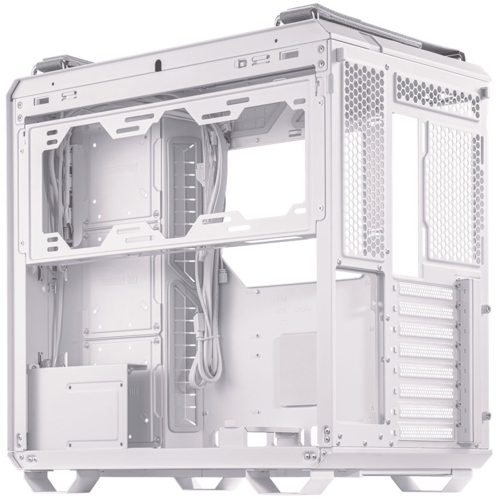 Корпус ASUS TUF Gaming GT502 ATX Gaming case White, Dual Chamber Chassis, Panoramic View, Tempered Glass front and side panel, Tool-Free side panels, Front Panel High-Speed USB Type-C