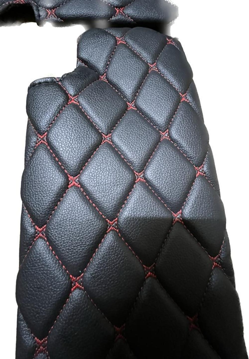 Чехлы на козырьки ЛАДА Приора Priora (красная нить Бабочка)