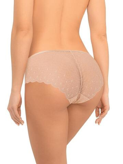 Кружевные трусики-слипы с плотной передней деталью (Размер: S) (Цвет: черный)