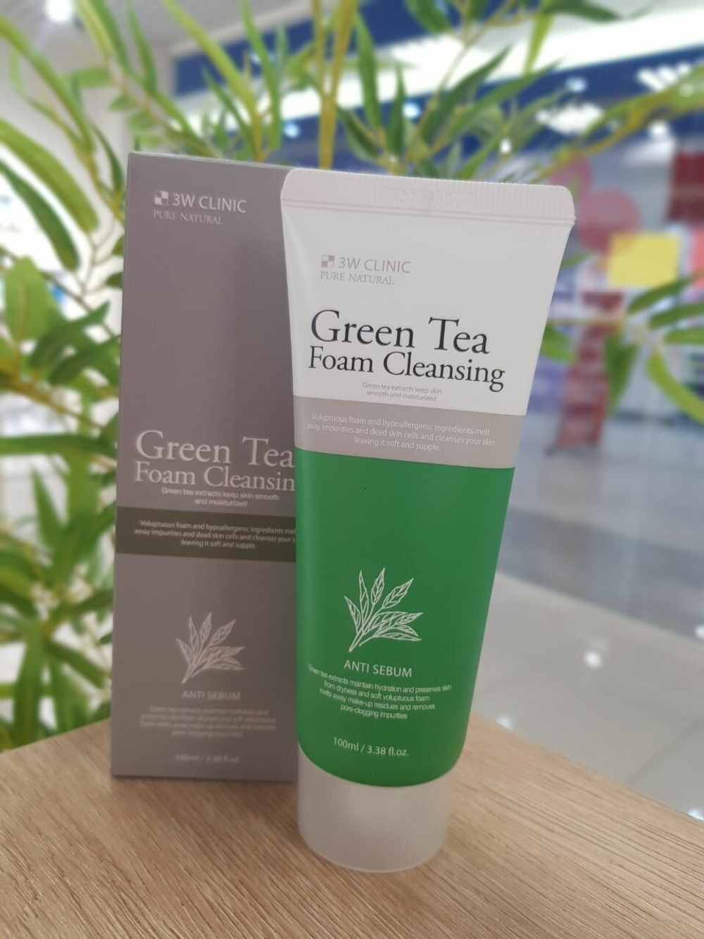 3W Clinic пенка для умывания Green Tea Foam Cleansing, 100 мл