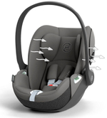 Коляска Cybex Coya Matt Black Frame Cloud T i-Size Mirage Grey Plus Leaf Green с дождевиком и бампером