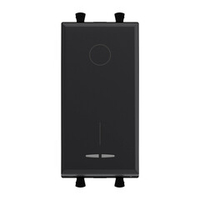 Выключатель двухполюсный модульный, "Avanti", "Черный матовый", 1 модуль