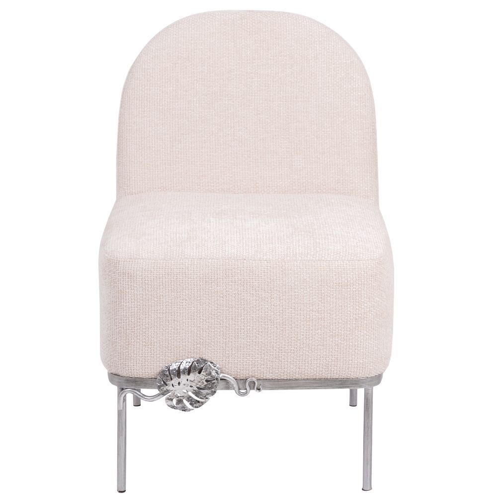 Кресло Monstera Deliciosa (Монстера) Айвори Античное сереберо