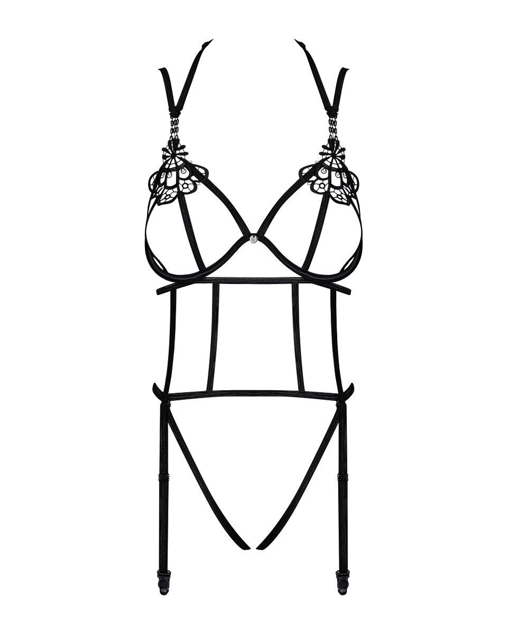 Изящное открытое боди Badossa с кружевными элементами