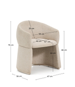 Стул Bosca из бежевой синели