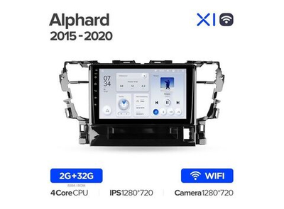 Магнитола Teyes X1 2-32 Wi-Fi Toyota Alphard H30 2015 — 2020 10.2"