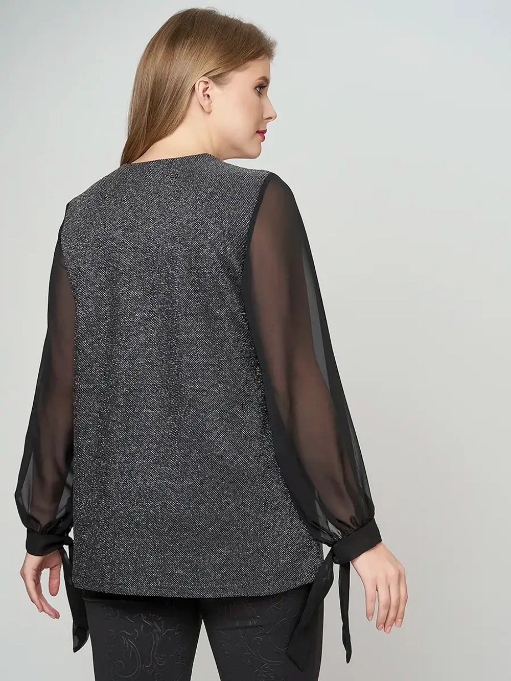 Блузка нарядная люрекс и шифон