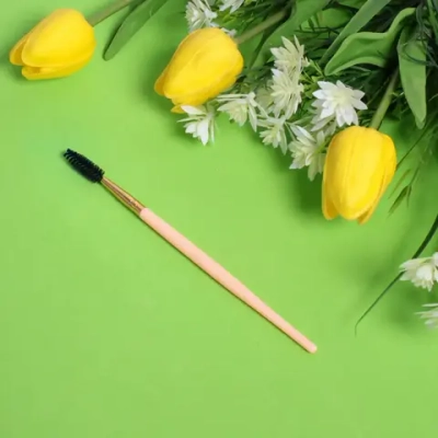 Щёточка для бровей и ресниц «Beauty Bar», цвет персиковый, 15см