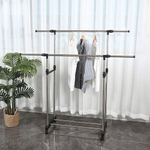 Вешалка напольная на колесах (75-150см)*42см*(92-155см), телескопическая, BZ-JY-012