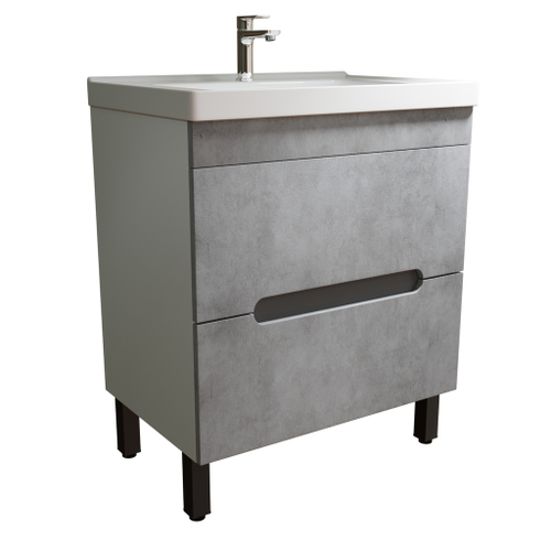 Тумба д/ванной "Честер -70" Бетон под раковину Грэйс- 70 (DREJA) (ПВХ)