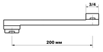 Излив плоский 200мм нерж. ESKO арт.ESPL200L