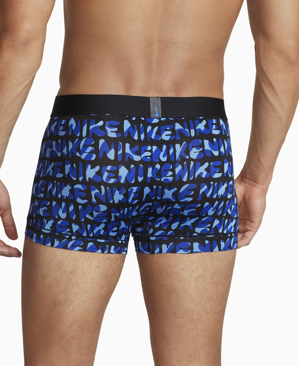 Мужские спортивные боксеры Nike Dri-Fit Essential Micro Trunk 1P - game royal/blck bubble swoosh print
