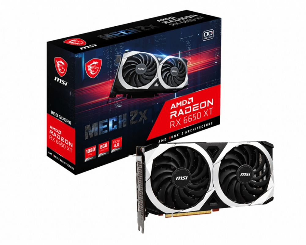 Видеокарта Radeon MSI RX 6650 XT MECH 2X 8G OC RTL