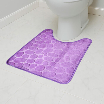 Коврик для туалета Камни Roomis 50*50см (фиолетовый)