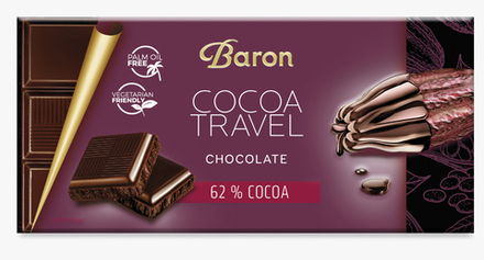 Baron горький шоколад Cocoa Travel 90г
