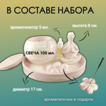 Декоративный интерьерный набор ароматический из гипса , Gips_Craft , 4 в 1 .