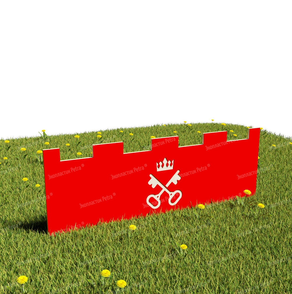 Забор уличный из экопластика Кремлевская стена