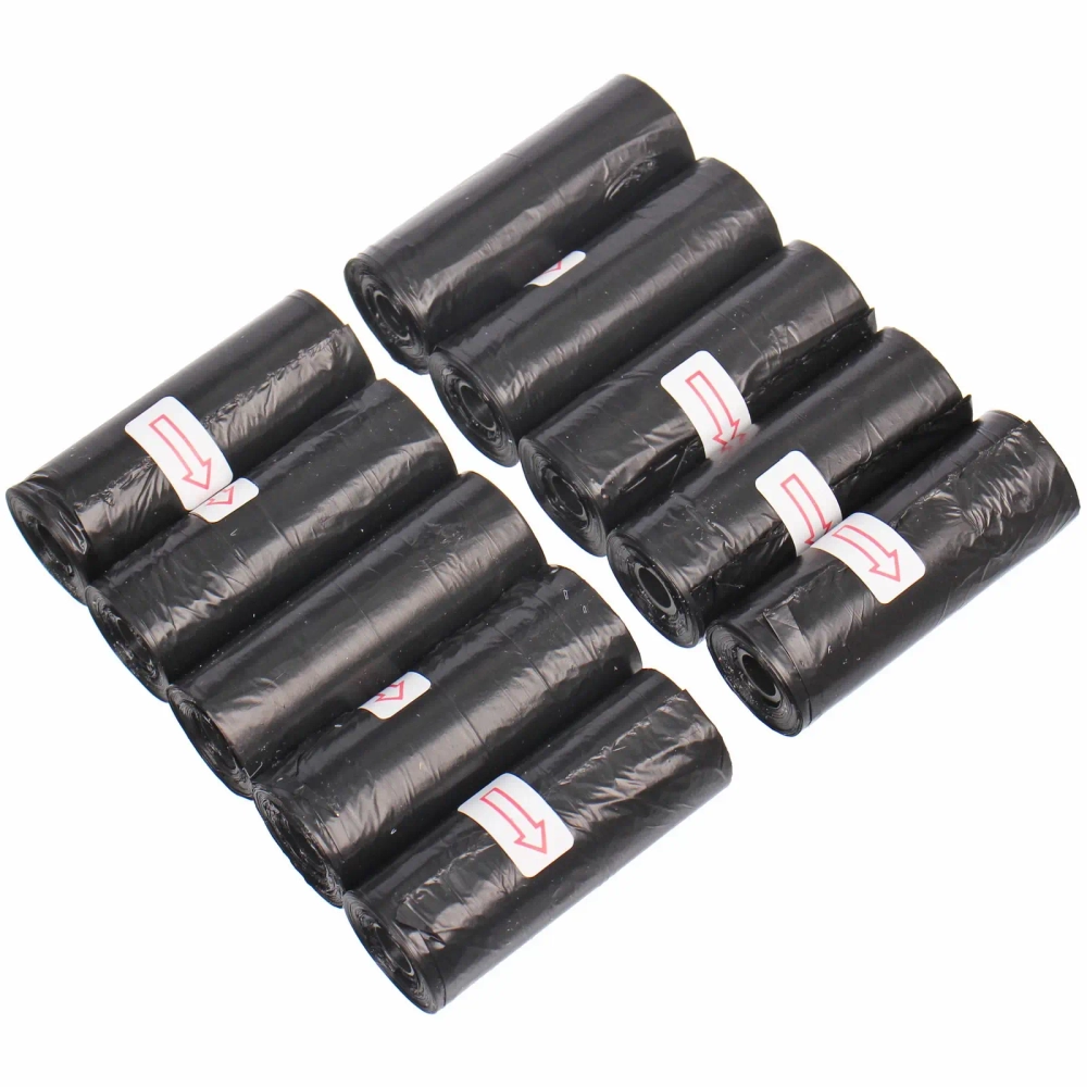 Пакеты для уборки за собакой в наборе 10шт, цвет черный (1*10)