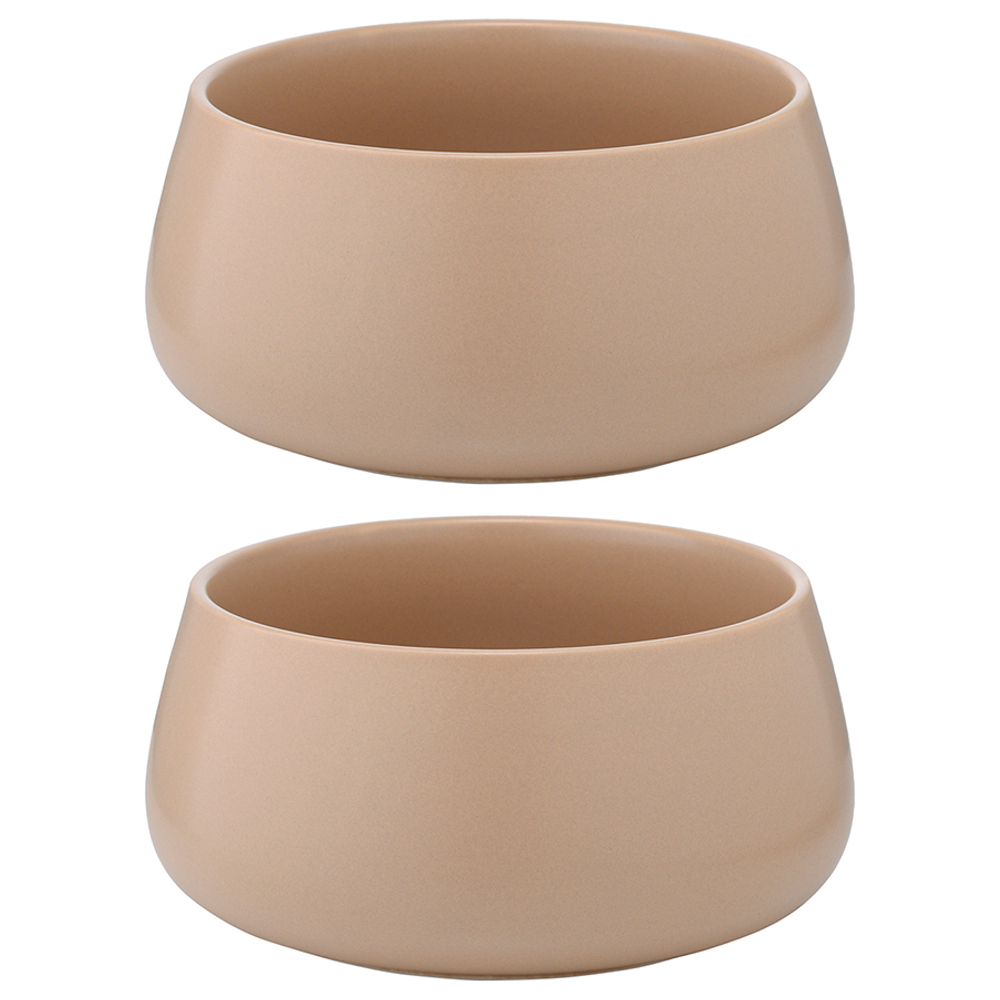 Набор из двух салатников бежевого цвета из коллекции essential, 800 мл