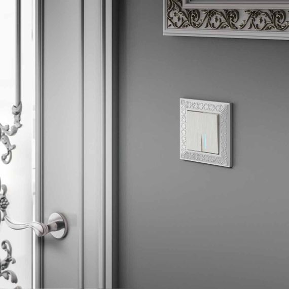 Выключатель Werkel двухклавишный проходной с подсветкой перламутровый W1122113 4690389160967