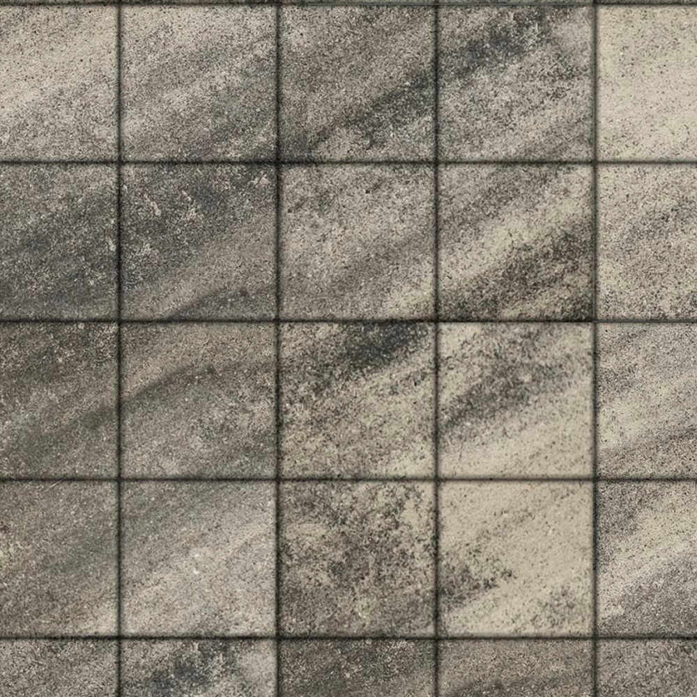 Тротуарная плитка КВАДРАТ 200х200 мм - Листопад гладкий Антрацит