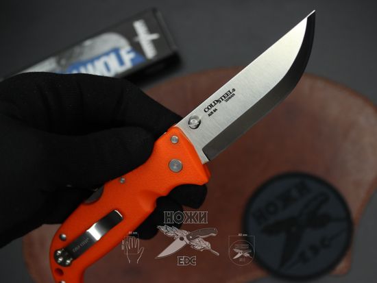 Складной нож Cold Steel 20NPJ Finn Wolf Blaze Orange c клинком из стали AUS-8A, рукоять Grivory (Griv-Ex)