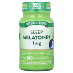Nature's Truth, Мелатонин для сна, 1 мг, 180 таблеток
