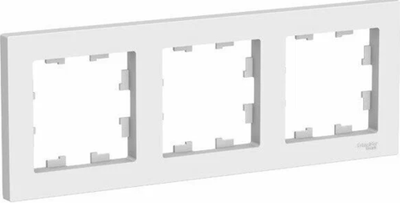 Рамка 3-постовая Systeme (Schneider) Electric AtlasDesign, белая (глянцевая), ATN000103