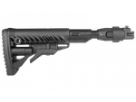 Телескопический складной приклад с амортизатором для АК47/74, чёрный